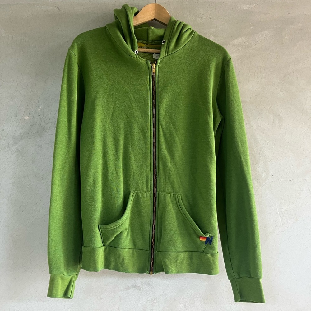 Aviator nation zip up hoodie lightning bolt